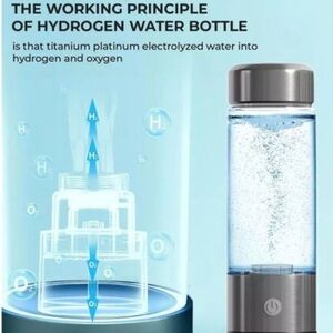 Hydrogen Water Bottle Portable Bottle - Silver